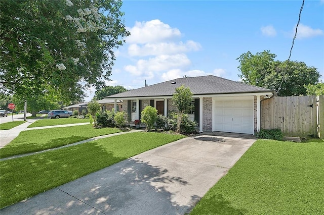 4804 Antonini Dr, Metairie, LA 70006 - ranch-style home featuring driveway, a garage, brick siding, and roof with shingles
