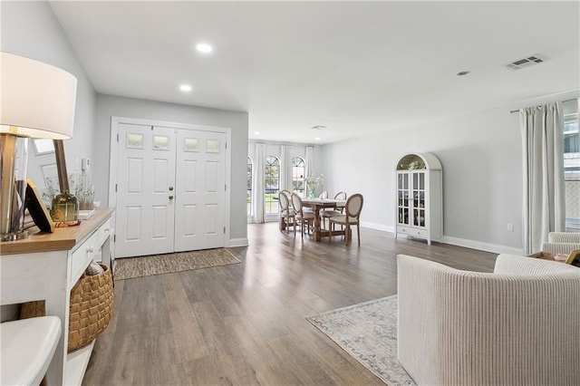 4320 Harvard Ave, Metairie, LA 70006 - foyer with recessed lighting, wood finished floors, and baseboards