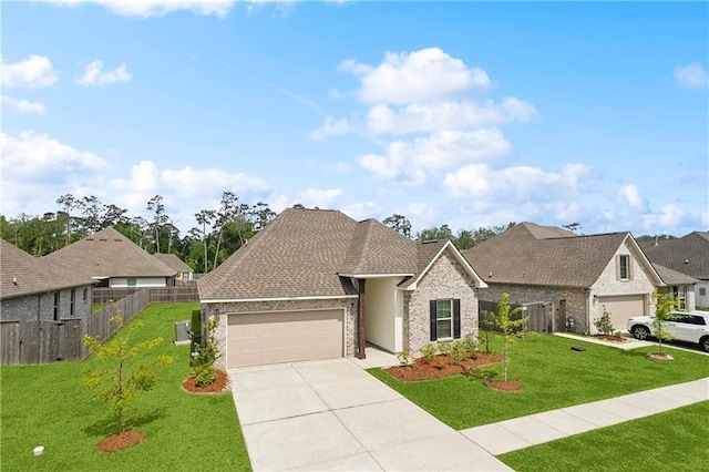 39651 Fairhope Dr, Ponchatoula, LA 70454 - view of front of home with an attached garage, concrete driveway, brick siding, and a shingled roof