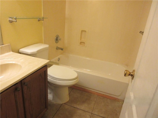 2 Tuscany Dr, La Place, LA 70068 - full bathroom with vanity, tile patterned flooring, toilet, and shower / bathtub combination