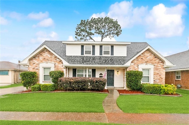 4509 Purdue Dr, Metairie, LA 70003 - traditional-style house with brick siding, a front yard, and roof with shingles