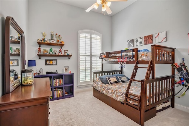 1067 Scarlet Oak Ln, Mandeville, LA 70448 - carpeted bedroom with multiple windows, baseboards, and a ceiling fan