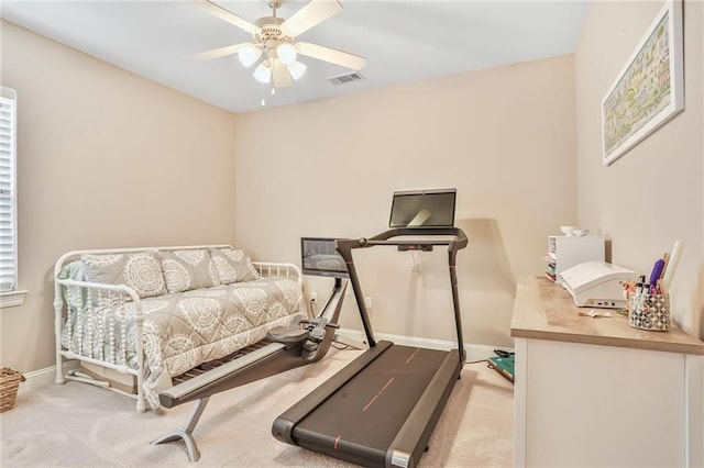 1067 Scarlet Oak Ln, Mandeville, LA 70448 - carpeted bedroom with baseboards and ceiling fan