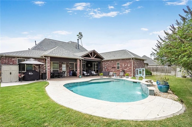 1067 Scarlet Oak Ln, Mandeville, LA 70448 - view of swimming pool featuring a patio area