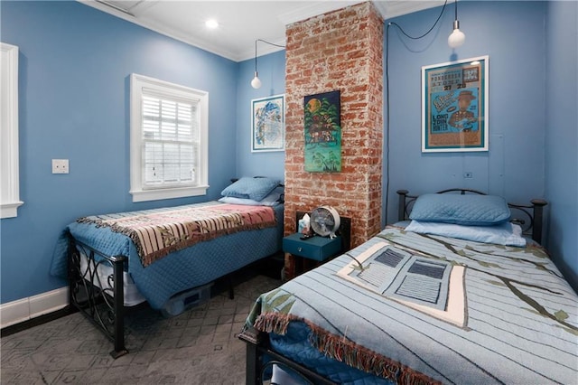 1030 Kerlerec St Unit 6, New Orleans, LA 70116 - carpeted bedroom with ornamental molding and baseboards