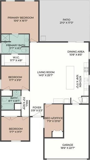 2641 Anchor Dr, Marrero, LA 70072 - property floor plan