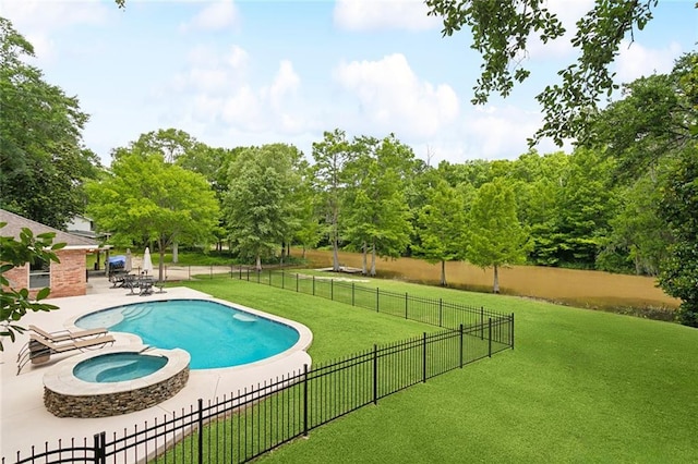 63 Doubloon Dr, Slidell, LA 70461 - view of swimming pool featuring a patio and a pool with connected hot tub
