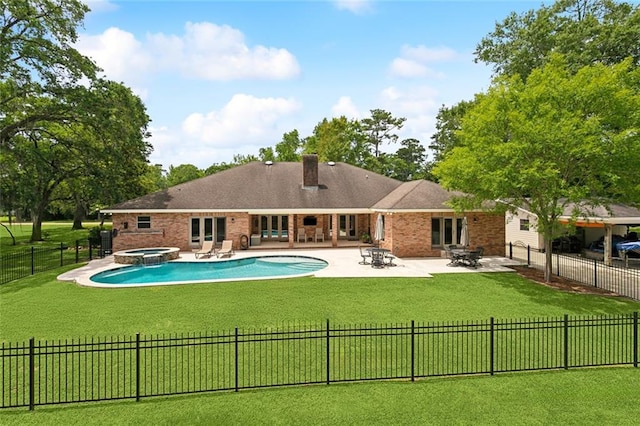 63 Doubloon Dr, Slidell, LA 70461 - view of pool featuring a patio area and a pool with connected hot tub