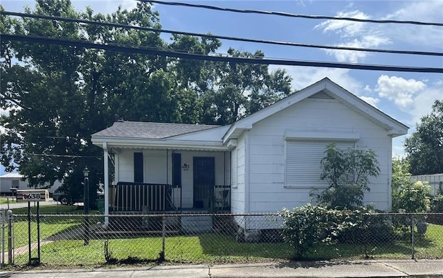 1638 Stafford St, Gretna, LA 70053 - view of front facade with covered porch and a fenced front yard