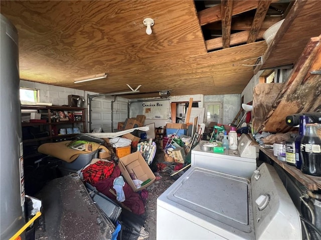 1638 Stafford St, Gretna, LA 70053 - garage featuring concrete block wall and a garage door opener