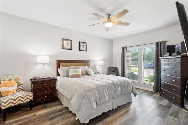 317 Haven Way, Lacombe, LA 70445 - bedroom with wood finished floors and ceiling fan