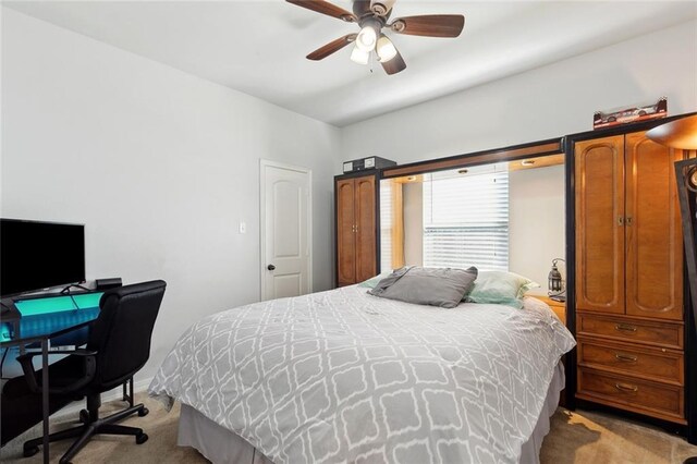 317 Haven Way, Lacombe, LA 70445 - bedroom with carpet flooring, a ceiling fan, and an office area