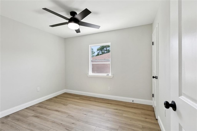 2925 Barataria Blvd, Marrero, LA 70072 - spare room featuring light wood finished floors, a ceiling fan, and baseboards