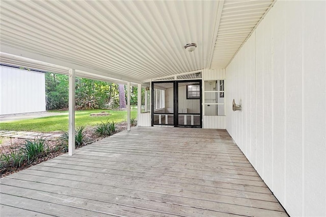 112 Oakwood Dr, Slidell, LA 70460 - wooden deck featuring a sunroom