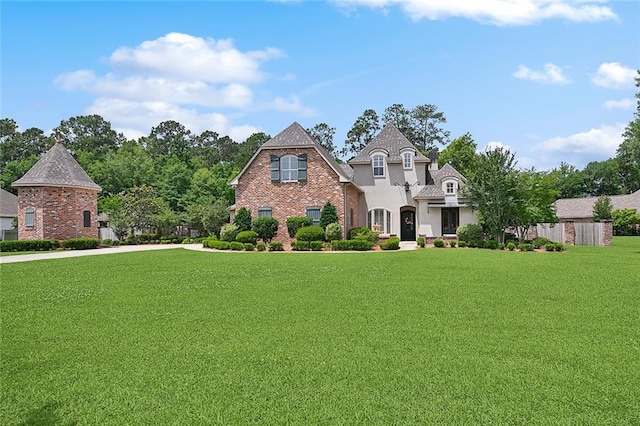 126 Tchefuncta Dr S, Covington, LA 70433 - french country home with a front yard and stucco siding