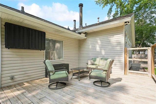 203 Willow Cir, Mandeville, LA 70471 - deck with an outdoor living space