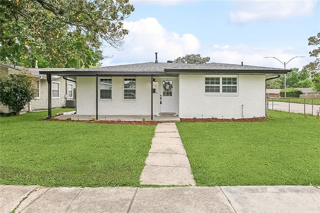 620 River Oaks Dr, New Orleans, LA 70131 - view of front facade with brick siding and cooling unit