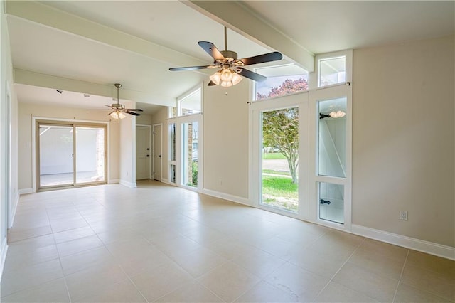 2924 Elizabeth St, Metairie, LA 70003 - spare room with ceiling fan and baseboards