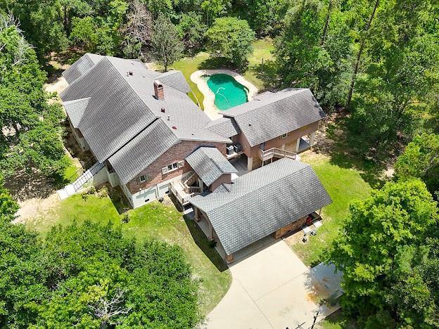 109 Kendrick Dr, Slidell, LA 70461 - view from above of property with a pool area