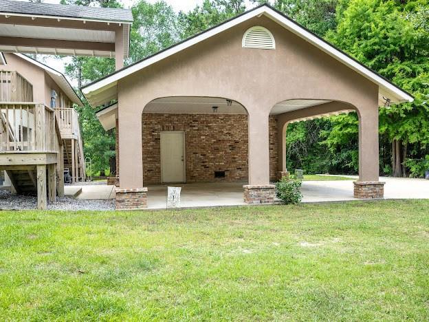 109 Kendrick Dr, Slidell, LA 70461 - view of patio featuring stairs and a deck