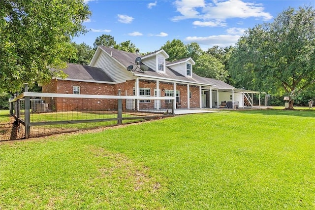 23375 Lowe Davis Rd, Covington, LA 70435 - rear view of property featuring brick siding