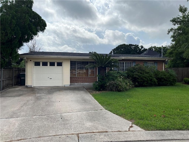 1309 Christopher Ct, Metairie, LA 70001 - single story home with brick siding, a garage, and concrete driveway