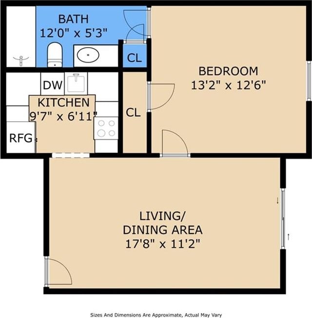 1422 Dauphine St Unit 8, New Orleans, LA 70116 - floor plan / room layout