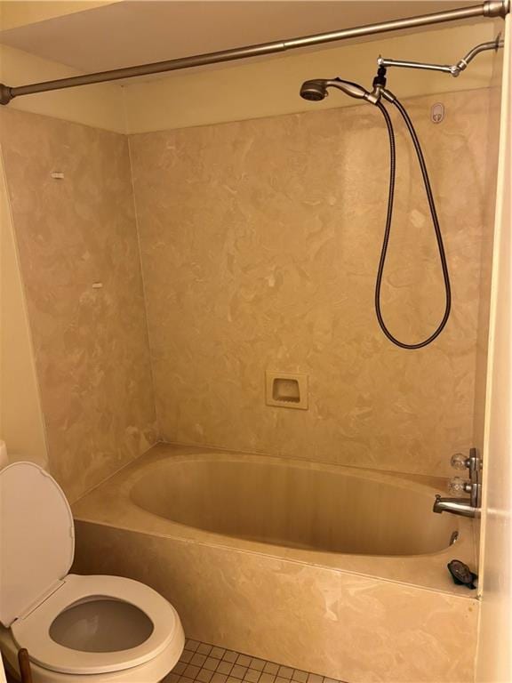 2836 Steamship Cir Unit A, River Ridge, LA 70123 - full bathroom featuring toilet, tile patterned floors, and tub / shower combination