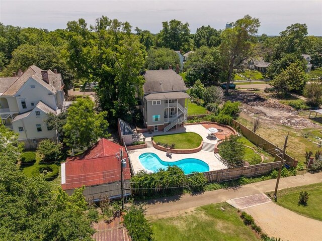 212 Linton Ave, Natchez-Ms, MS 39120 - aerial view of property and surrounding area with a pool area