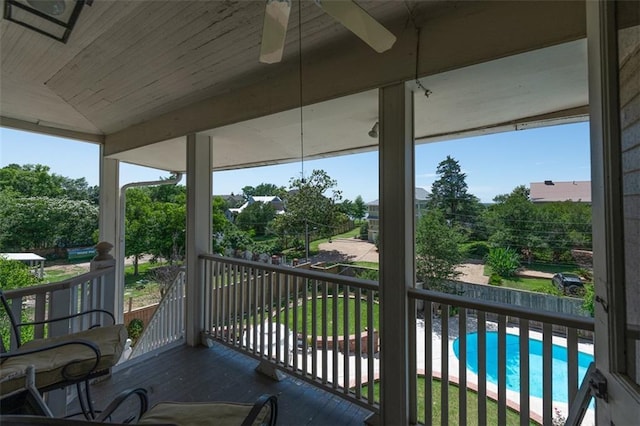 212 Linton Ave, Natchez-Ms, MS 39120 - balcony featuring a ceiling fan