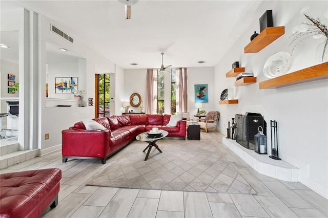3213 Tolmas Dr, Metairie, LA 70002 - living area with a ceiling fan