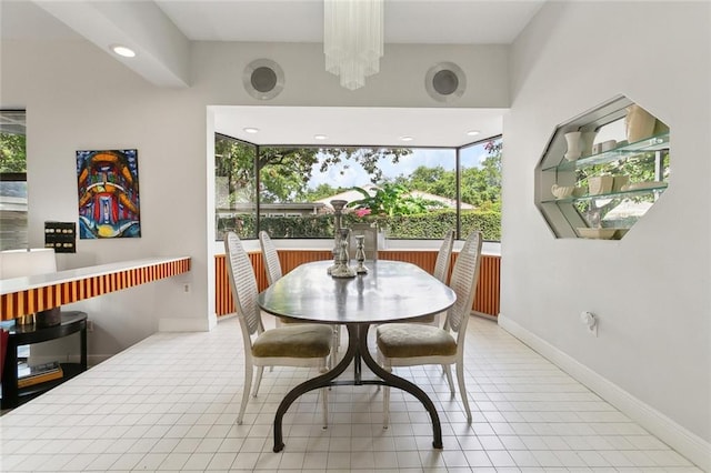 3213 Tolmas Dr, Metairie, LA 70002 - dining area featuring healthy amount of natural light, baseboards, and recessed lighting