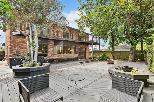 3213 Tolmas Dr, Metairie, LA 70002 - deck with an outdoor fire pit