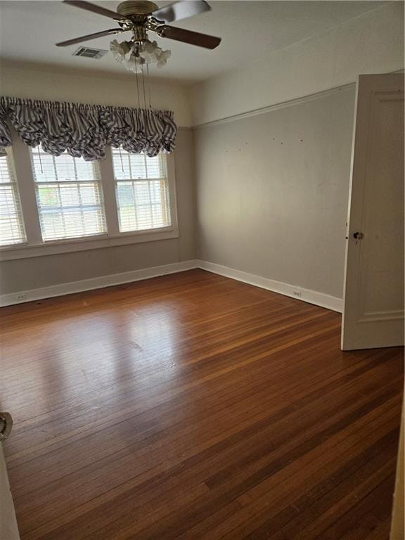 1222 Broadway St, New Orleans, LA 70118 - spare room with wood finished floors, baseboards, and ceiling fan