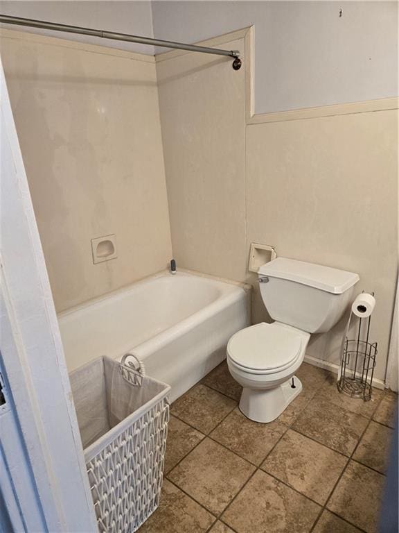 1222 Broadway St, New Orleans, LA 70118 - full bathroom with toilet, shower / bathtub combination, and tile patterned flooring