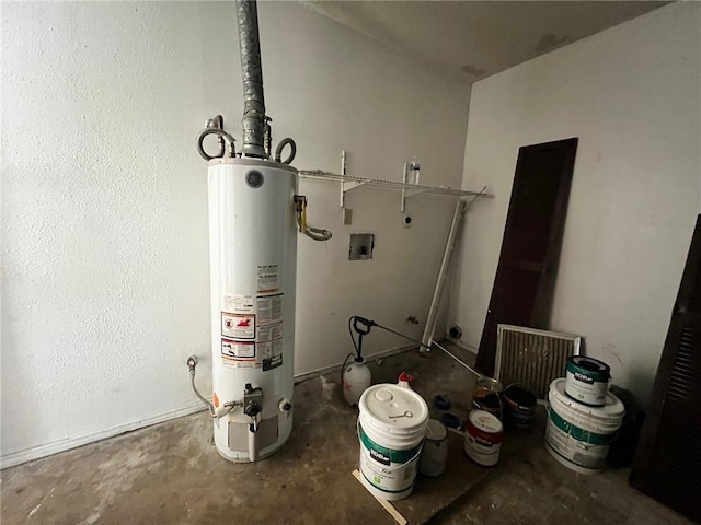 2506 S Sugar Ridge Dr, La Place, LA 70068 - utility room featuring gas water heater