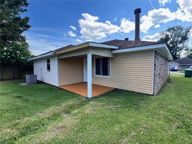 2506 S Sugar Ridge Dr, La Place, LA 70068 - rear view of house with central air condition unit