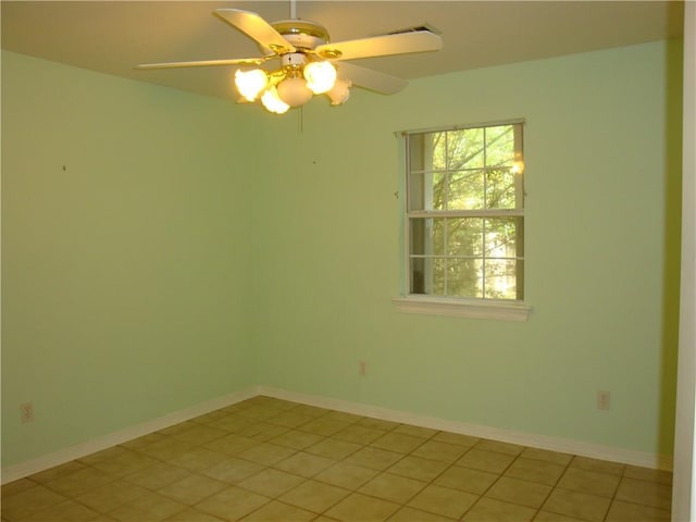 20282 Florence St, Covington, LA 70435 - unfurnished room featuring a ceiling fan, baseboards, and light tile patterned floors