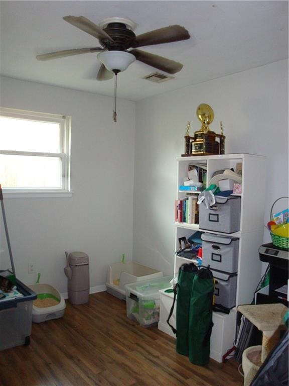 824 Oak Ave, Harahan, LA 70123 - bedroom featuring wood finished floors and ceiling fan