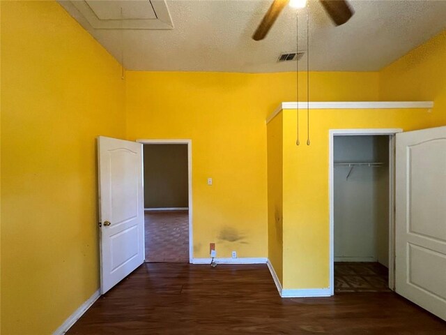 320 De Armas St, New Orleans, LA 70114 - unfurnished bedroom with wood finished floors, a closet, baseboards, and ceiling fan