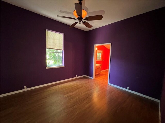 320 De Armas St, New Orleans, LA 70114 - spare room with wood finished floors, baseboards, and a ceiling fan