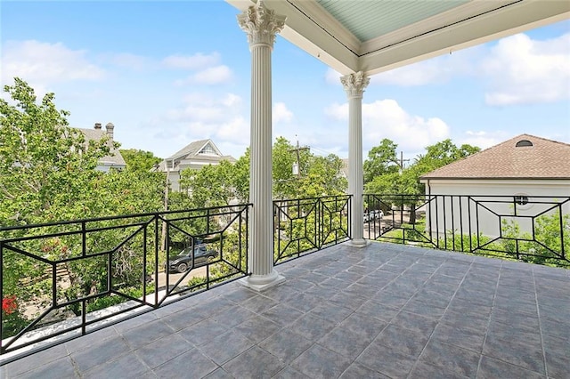 1633 Dufossat St, New Orleans, LA 70115 - view of patio / terrace with a balcony