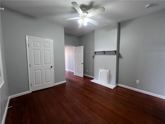 1133-35 Belleville St, New Orleans, LA 70114 - empty room featuring wood finished floors, ceiling fan, and baseboards