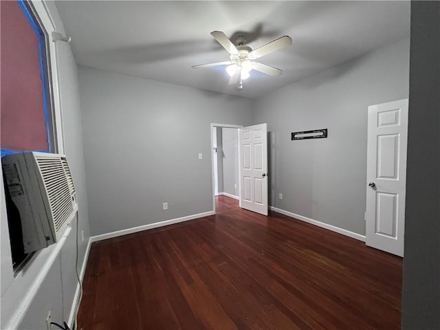 1133-35 Belleville St, New Orleans, LA 70114 - empty room with a ceiling fan, wood finished floors, and baseboards