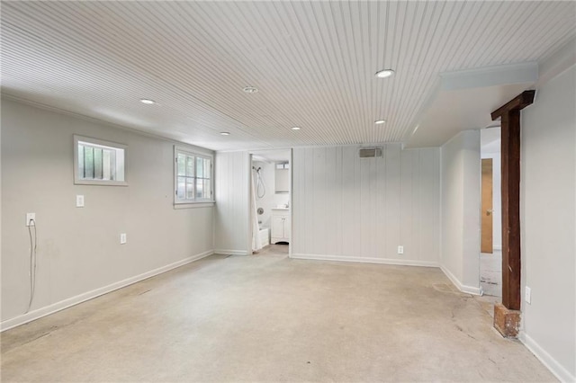 1665 Dufossat St, New Orleans, LA 70115 - basement featuring recessed lighting and baseboards