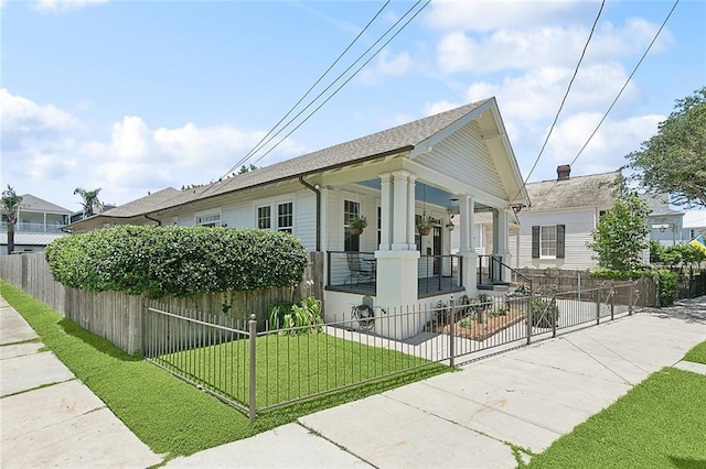 602 Jefferson Ave, New Orleans, LA 70115 - view of front of property with a porch and a shingled roof