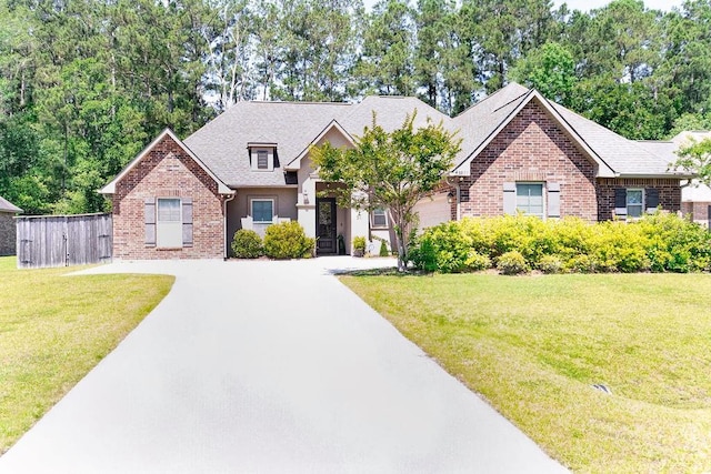 43357 Quiet Lake Dr, Hammond, LA 70403 - view of front of house with brick siding, concrete driveway, a garage, and roof with shingles