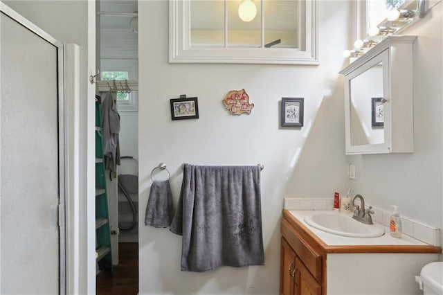 921-23 Hagan Ave, New Orleans, LA 70119 - full bath with vanity, a shower stall, and toilet