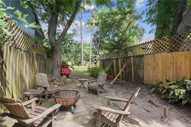 921-23 Hagan Ave, New Orleans, LA 70119 - view of patio / terrace featuring an outdoor fire pit