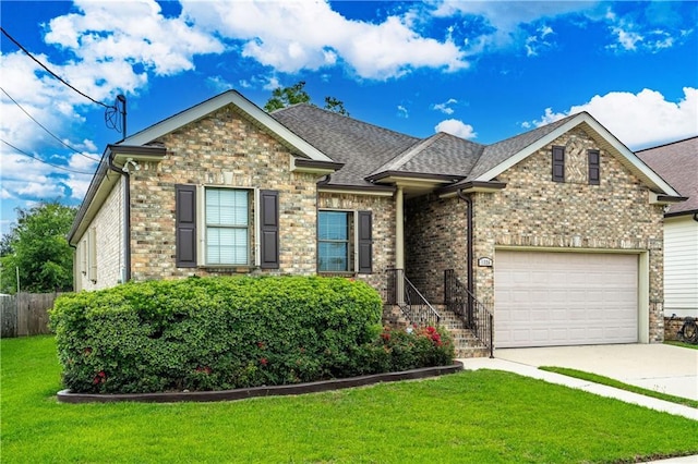 1326 Prentiss Ave, New Orleans, LA 70122 - view of front of property with driveway, brick siding, and a shingled roof